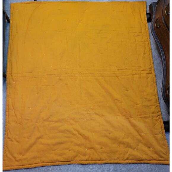 Vintage Star Pattern Hand Made Quilted Throw Blanket 51 x 44 Granny Backed Tied - Picture 6 of 7